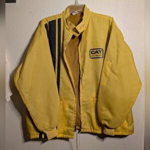 Elert Sport Wear Custom Apparel Cat Lift Trucks Logo Men's Yellow Jacket Size Xl